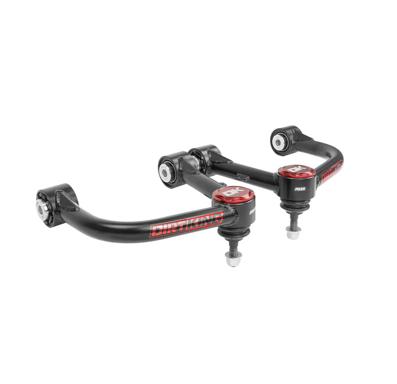 Dirt King 2005-2023 Tacoma 4130 Upper Control Arms Red Badge & Cap (Garage Sale)