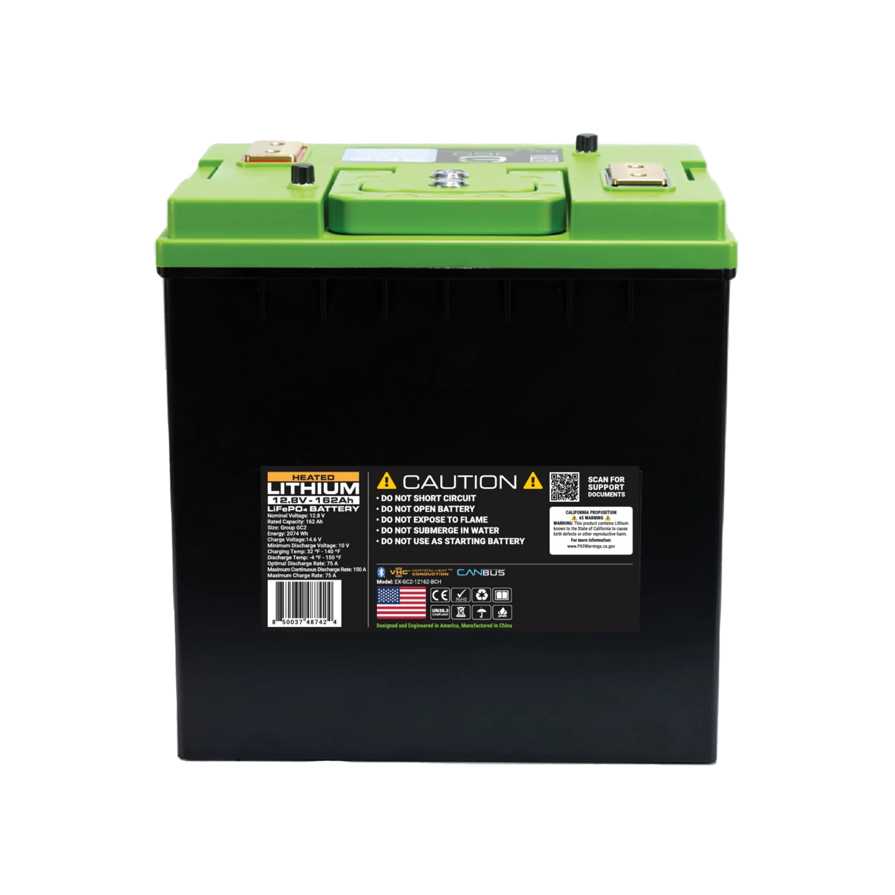 Expion360 12V 162Ah LiFePO4 Lithium Battery – GC2, SmartTalk & VHC