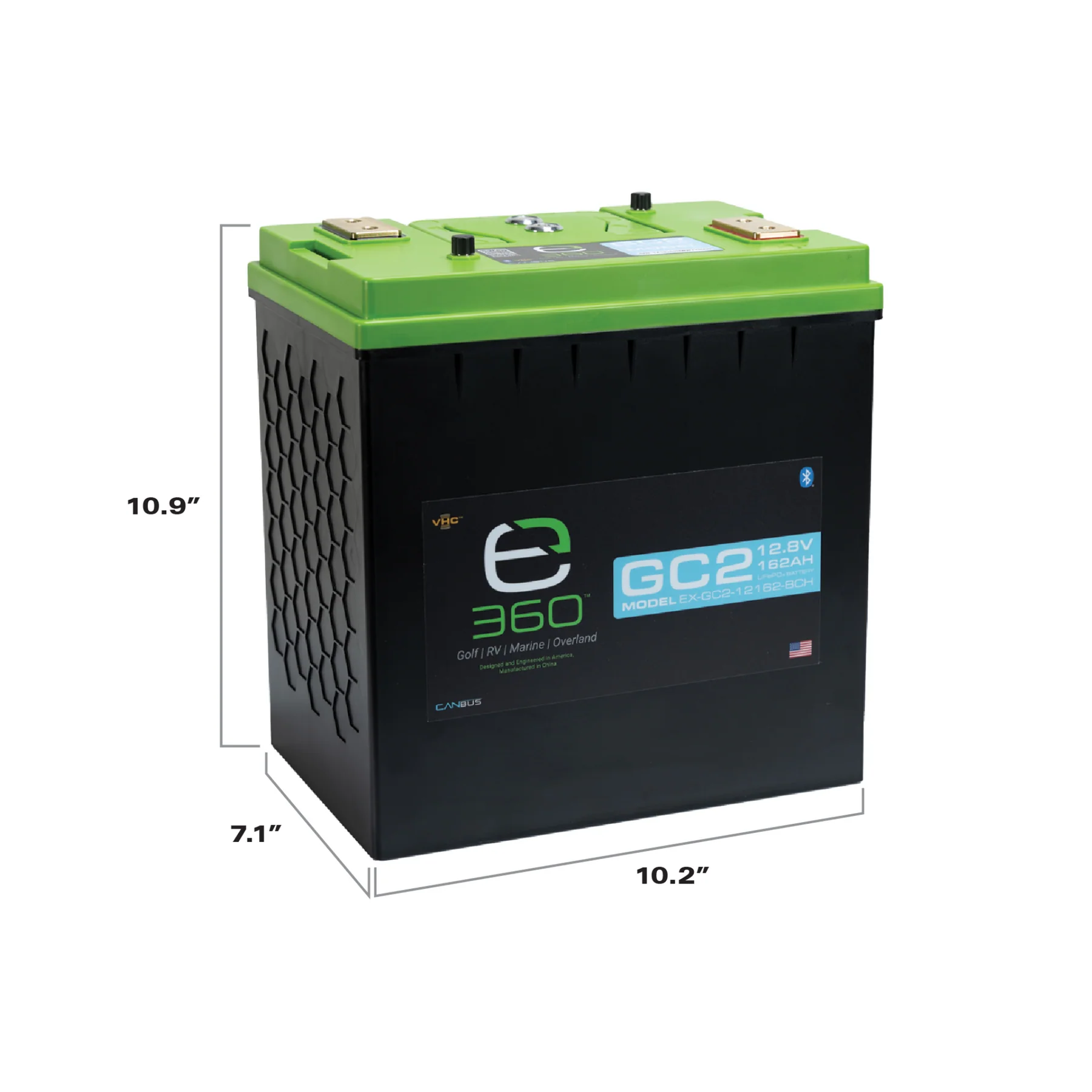 Expion360 12V 162Ah LiFePO4 Lithium Battery – GC2, SmartTalk & VHC