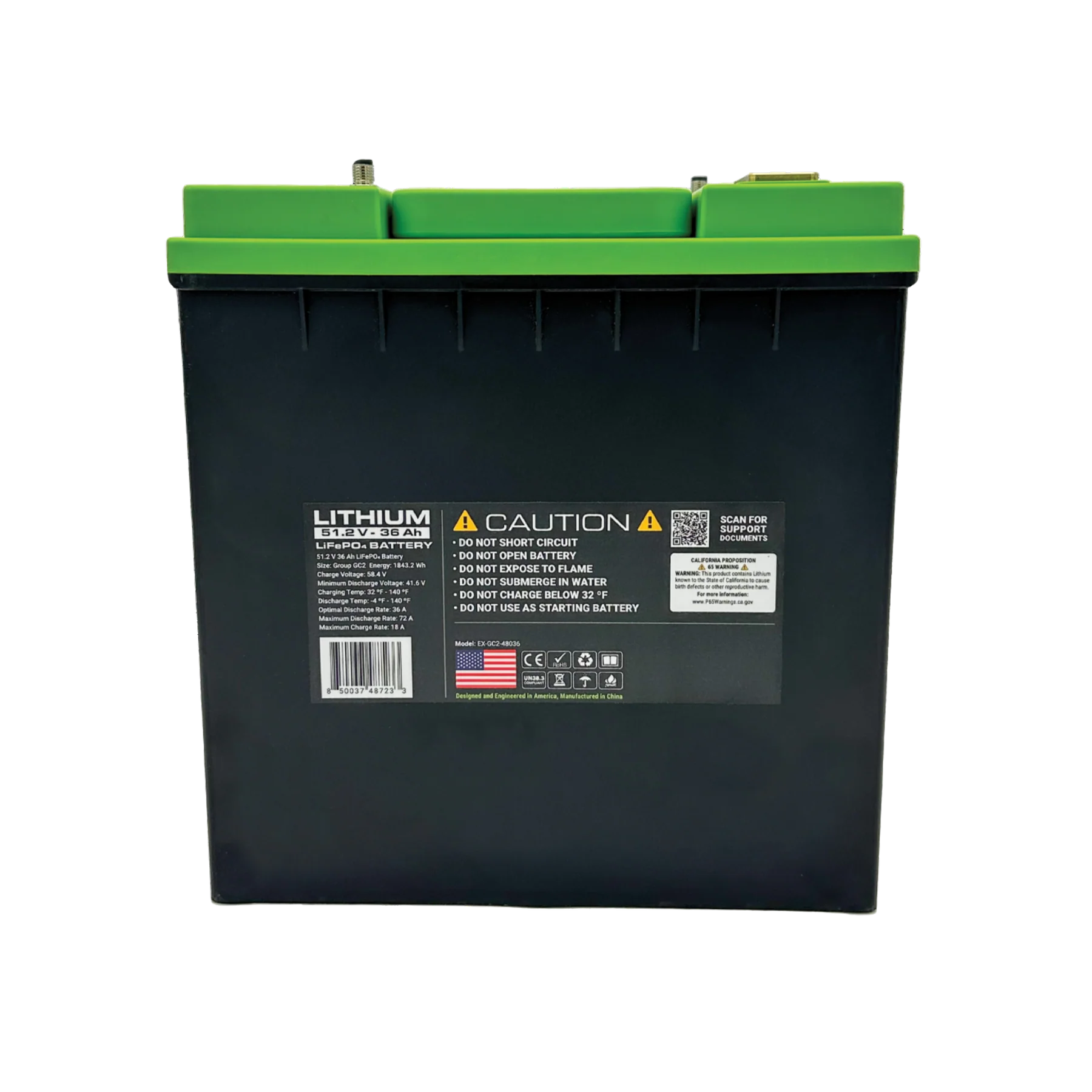 Expion360 48V 36Ah GC2 LiFePO4 Lithium Battery - SmartTalk