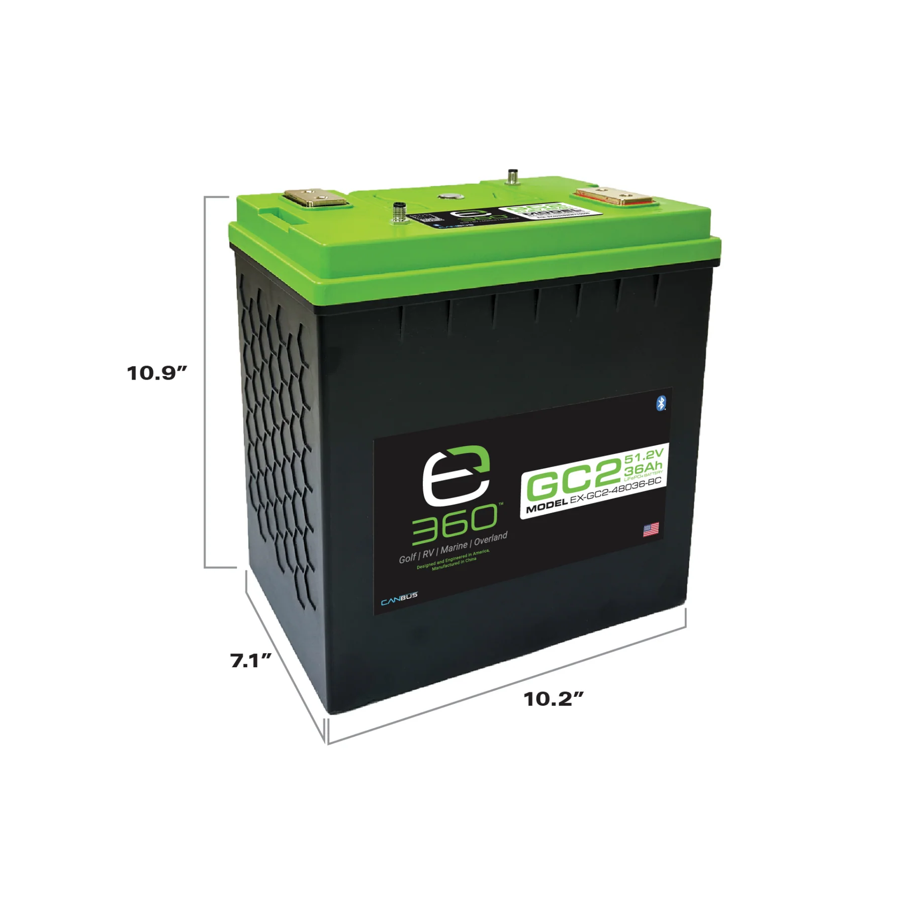 Expion360 48V 36Ah GC2 LiFePO4 Lithium Battery - SmartTalk