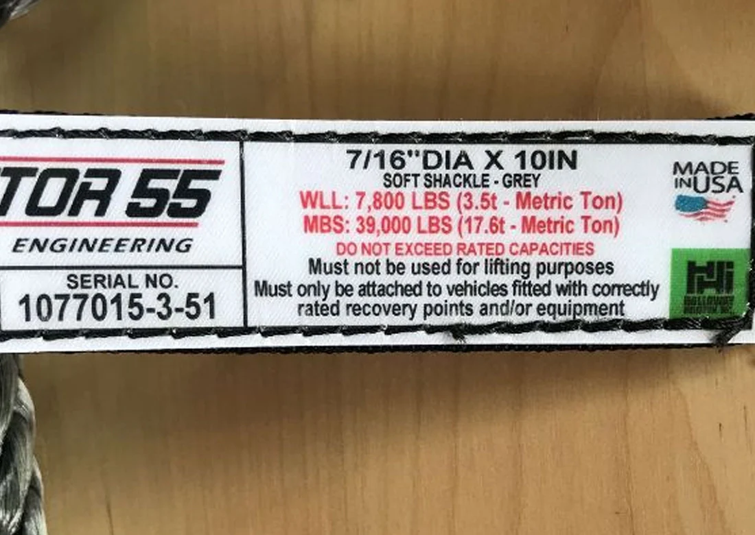 Factor 55 Standard Duty Soft Shackle 7/16" x 10"