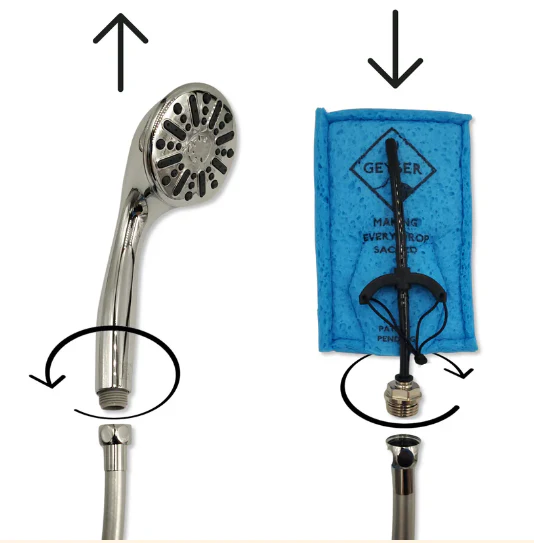 Geyser RV Shower | Replaces Shower Wand - Half Kit