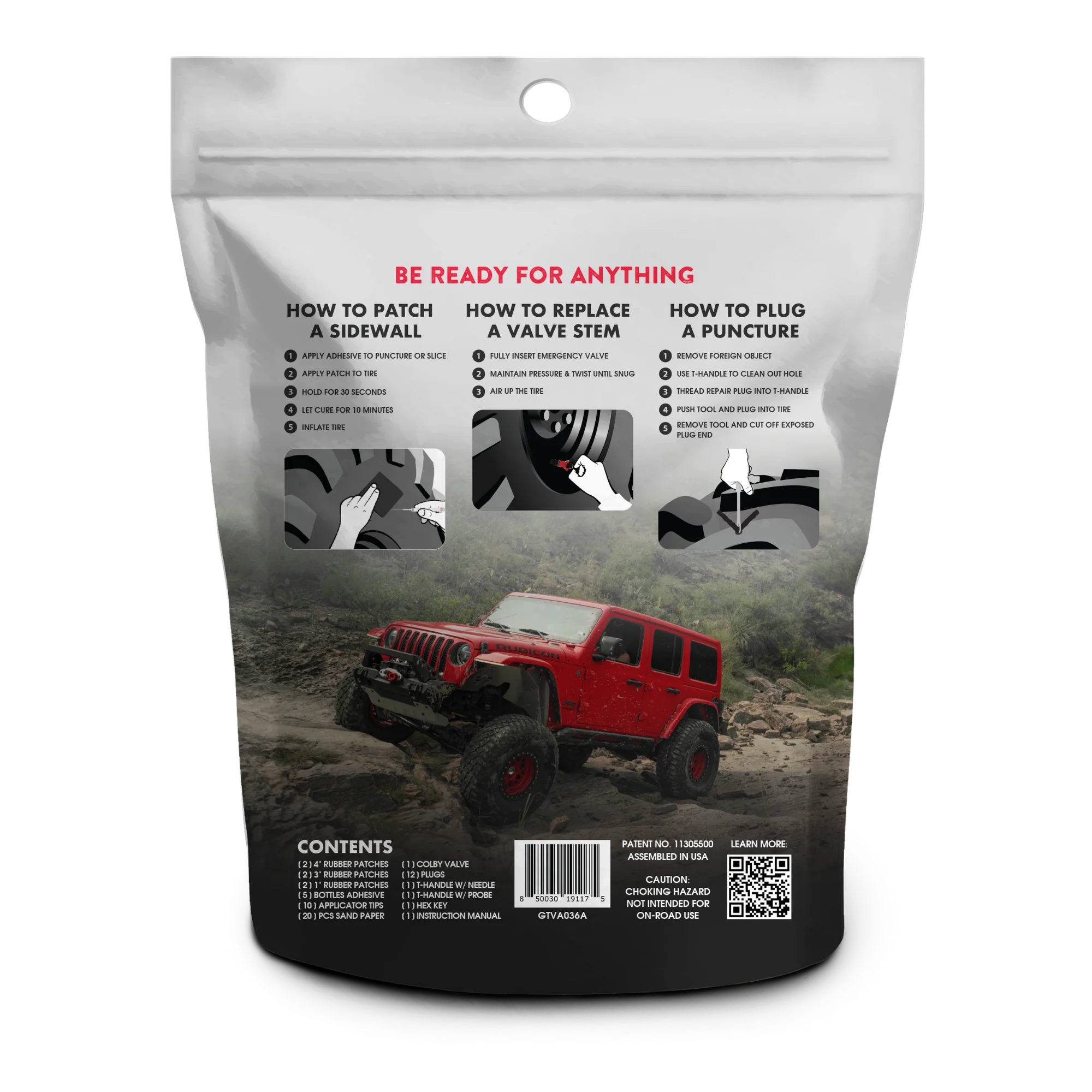 GlueTread Complete Tire Repair Kit