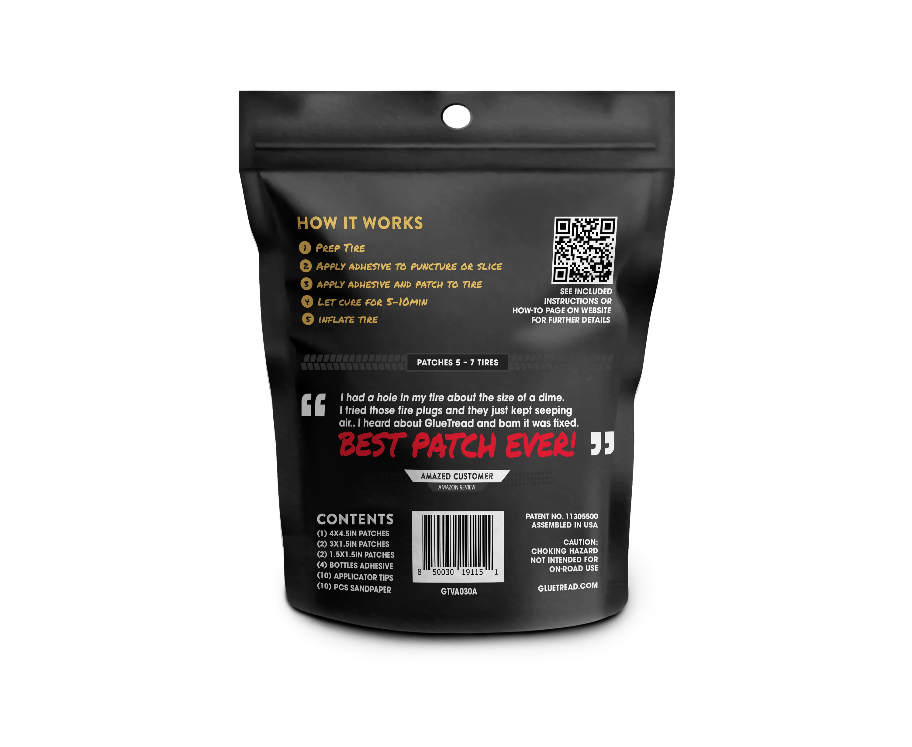 GlueTread SxS Sidewall Repair Kit