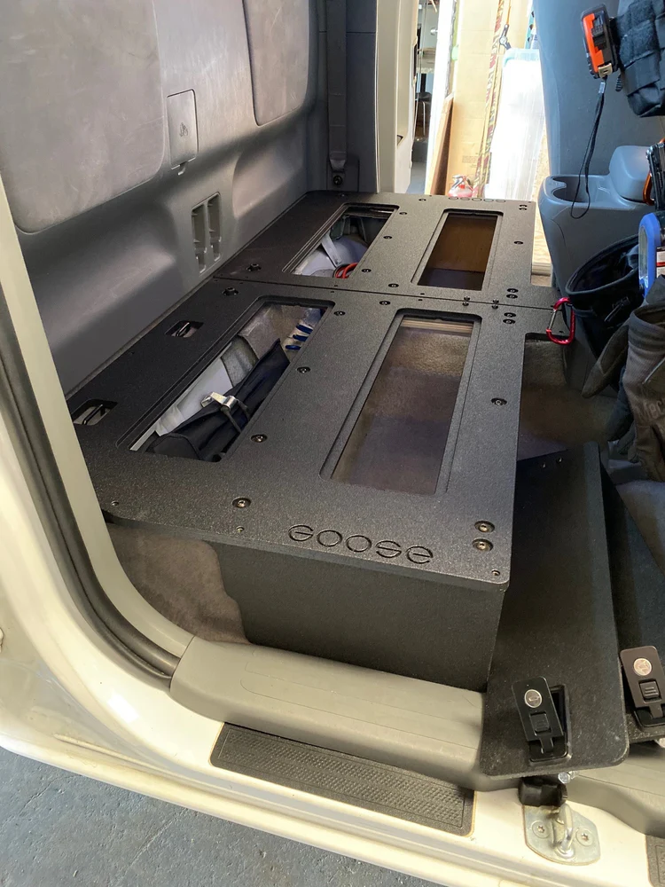 Goose Gear Toyota Tacoma Access Cab 2005-2015 Second Row Seat Delete Plate System