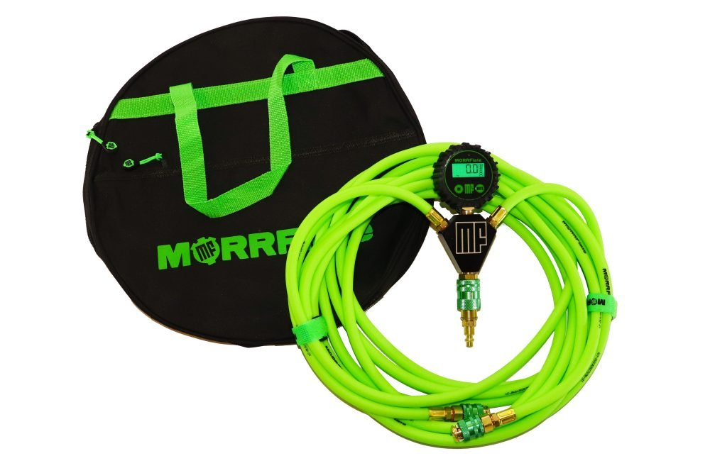 MORRFLATE DUO + (2 TIRE, 13' LENGTH EACH HOSE) WITH BUILT-IN GAUGE