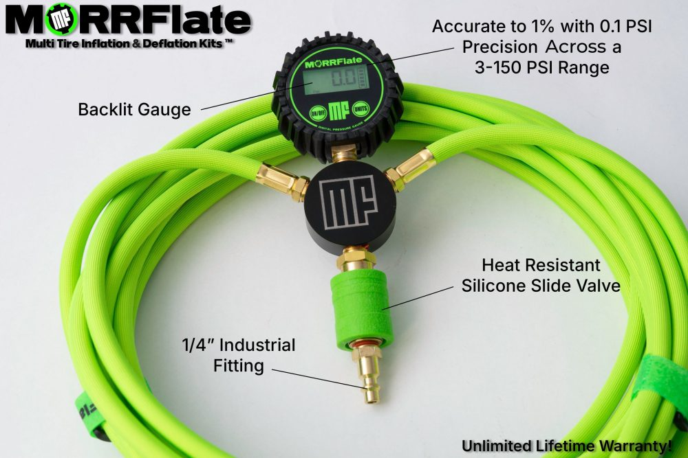 MORRFlate Quad (4 Tire, Up to 155″ Wheelbase) with built-in Gauge