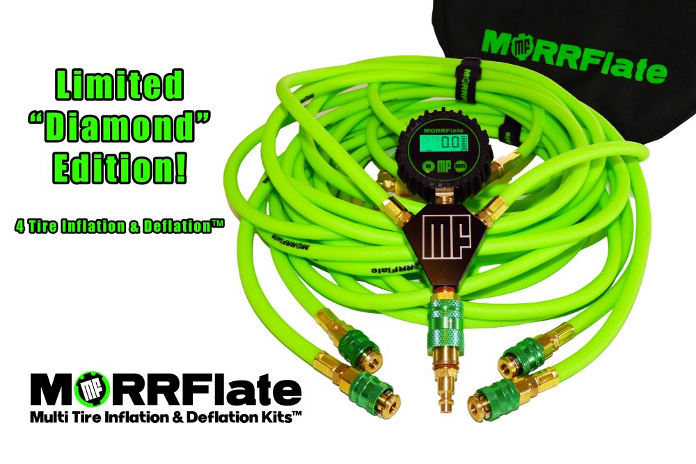 MORRFlate Quad Compact (4-Tire Hose Kit, Up to 100″ Wheelbase) With built-In Gauge