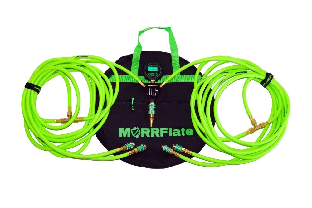 MORRFlate Quad Compact (4-Tire Hose Kit, Up to 100″ Wheelbase) With built-In Gauge