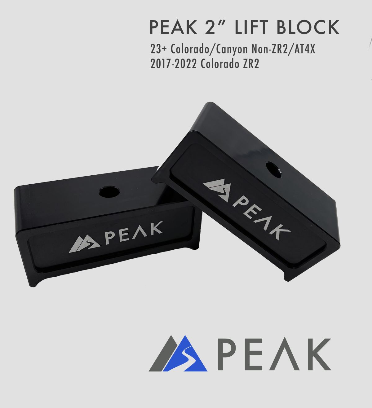 Peak Suspension 2" Lift Block - 2017-2022 Chevrolet Colorado ZR2/ 2022+ GMC Canyon