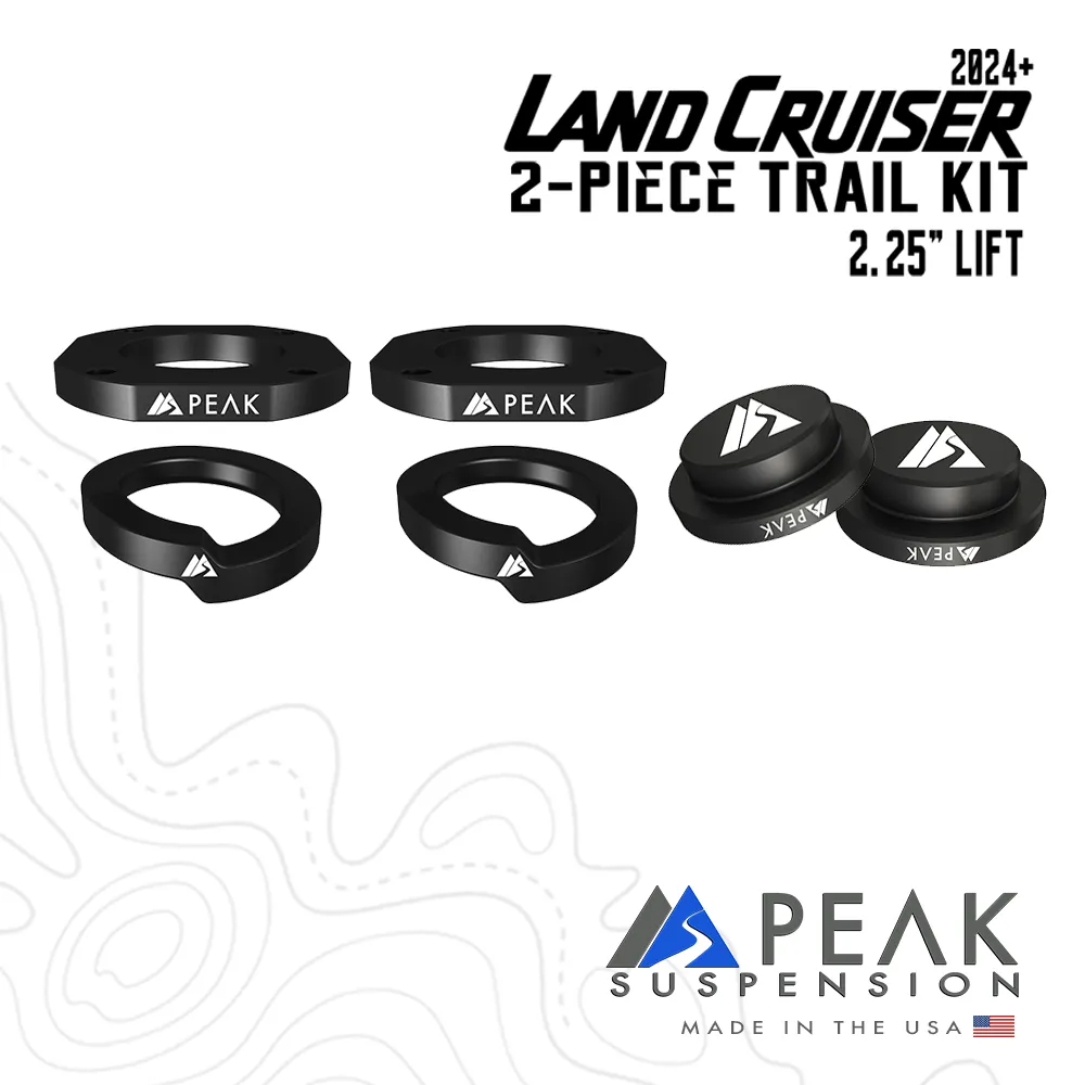 Peak Suspension 2024+ Toyota Landcruiser 2-Piece Trail Kit- 2.25" Lift