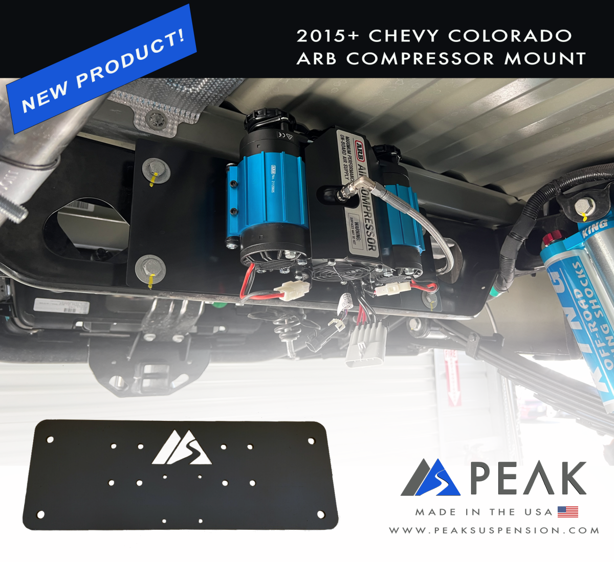 Peak Suspension ARB Compressor Mount -2015+ Chevrolet Colorado/GMC Canyon