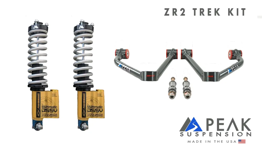 Peak Suspension DSSV Coilover Trek Kit - 2017-2022 Colorado ZR2