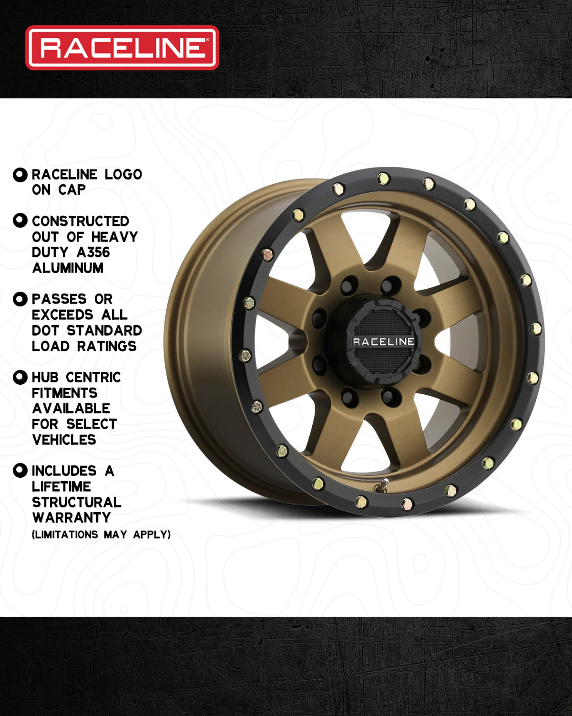 Raceline Wheels 935BZ Defender Matte Bronze