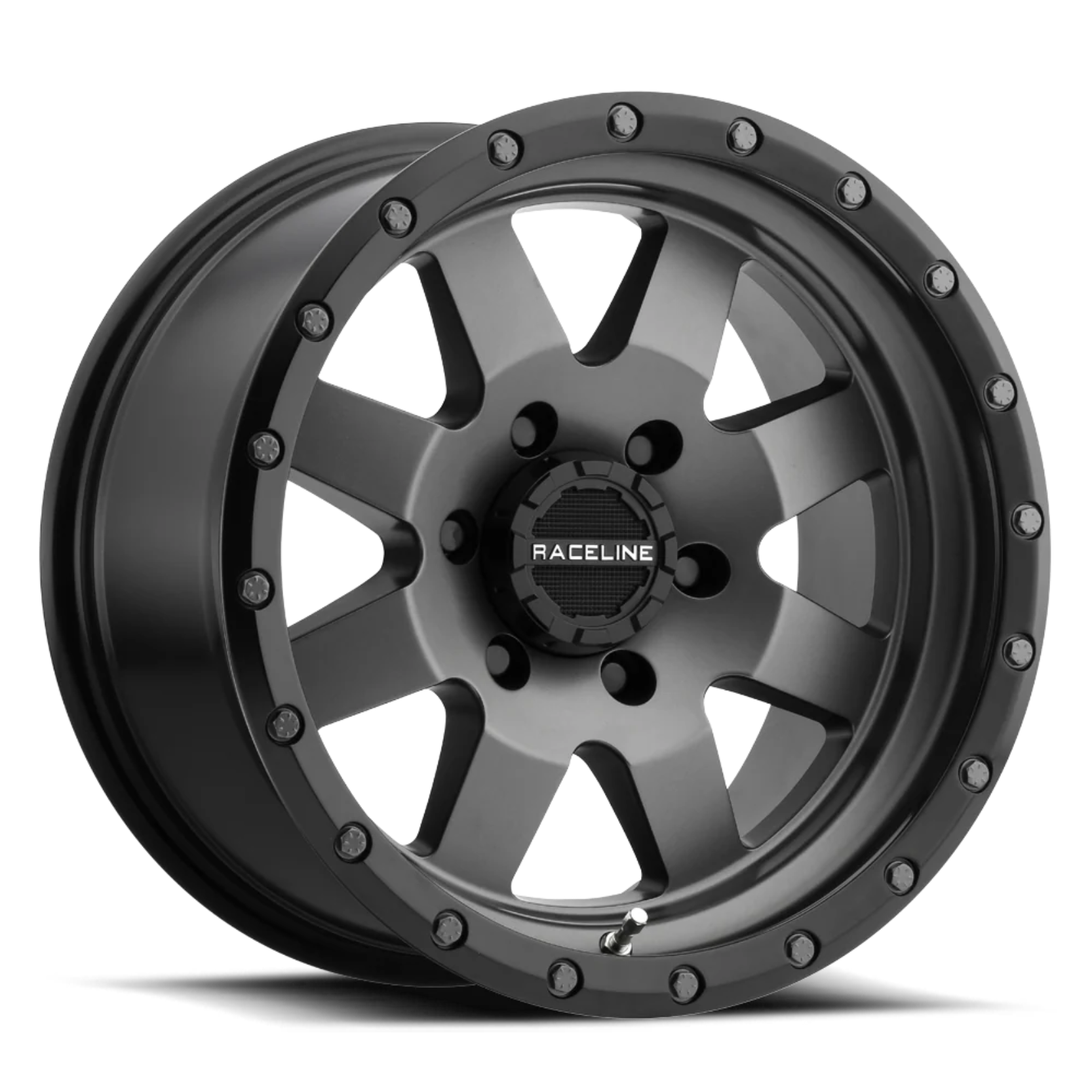 Raceline Wheels 935G Defender Matte Grey / Black Ring