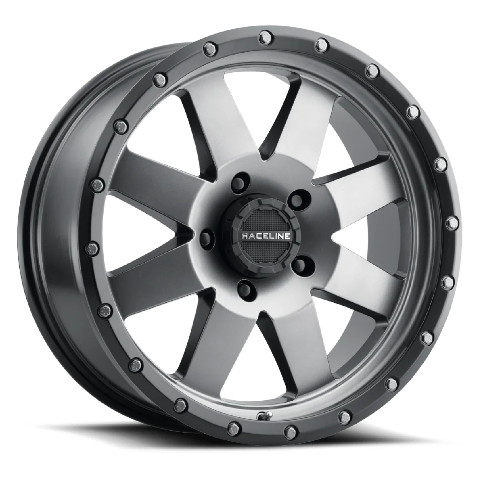 Raceline Wheels 935G Defender Matte Grey / Black Ring