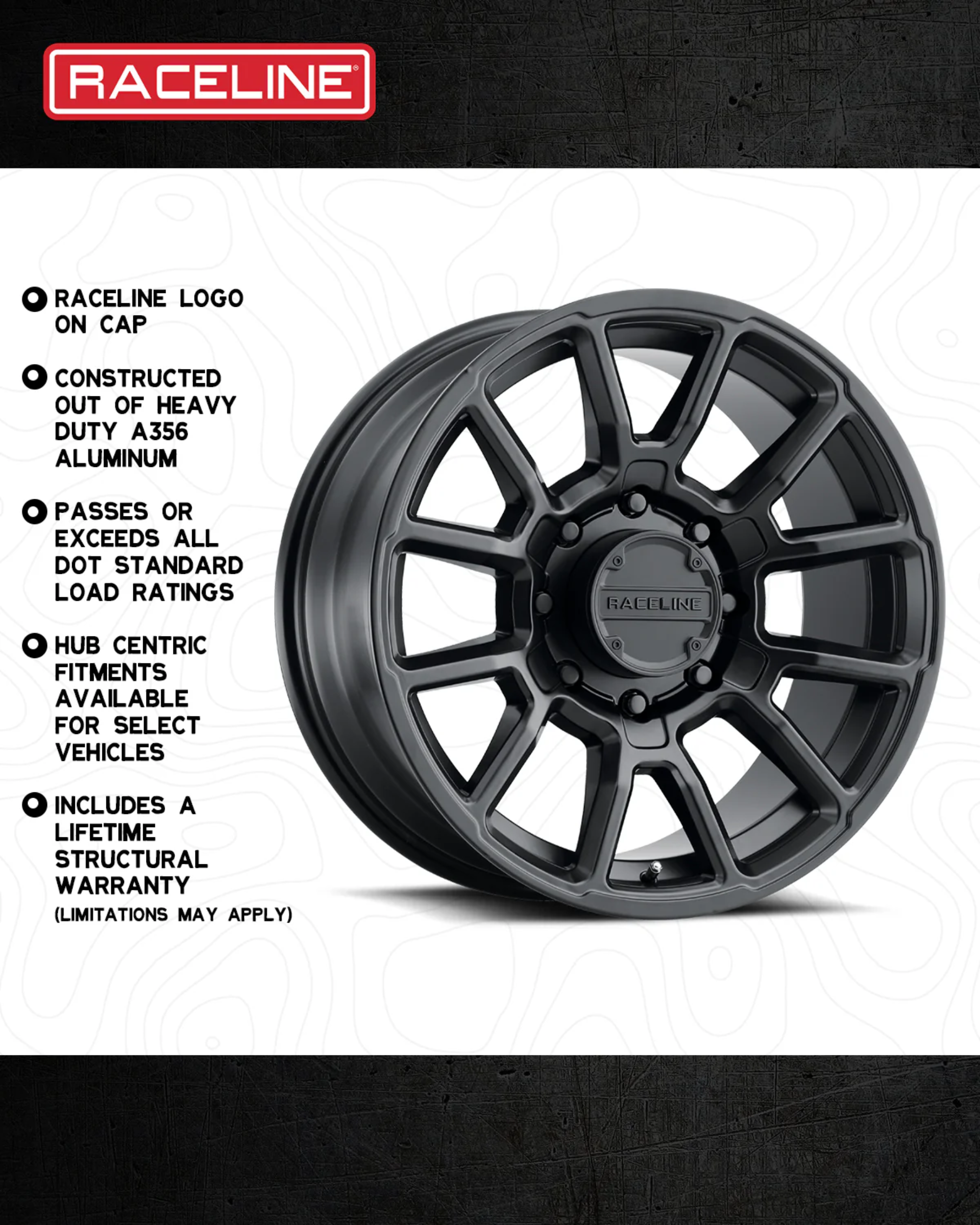 Raceline Wheels 950B Gauge Black