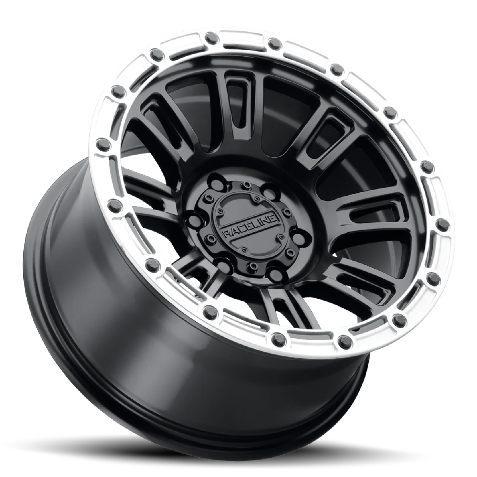 Raceline Wheels 956BS Compass Black / Silver Ring