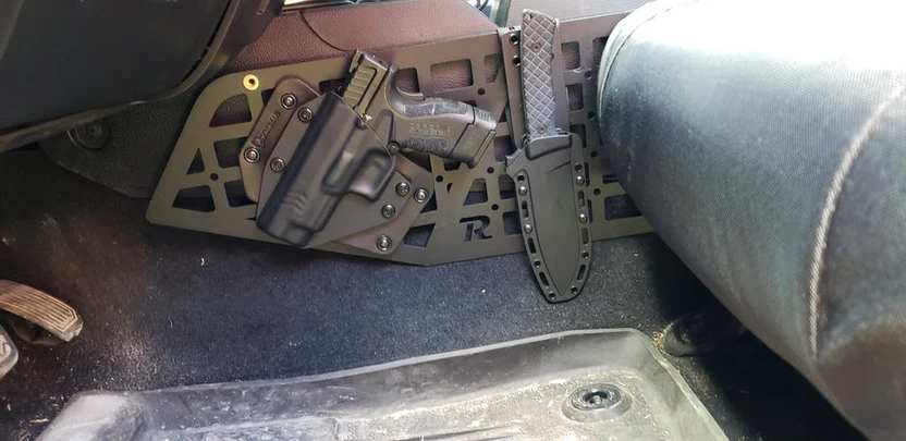 Rago Fabrication 2014-2021 Toyota Tundra Center Console Molle Storage Panel Organizer