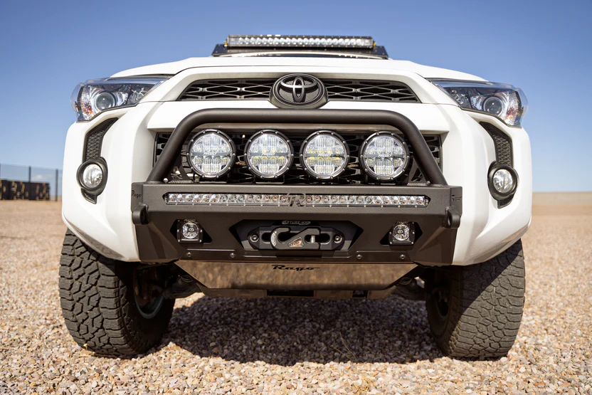 Rago Fabrication 2014-2024 Toyota 4Runner Center Mount Winch Front Bumper with Top Hoop