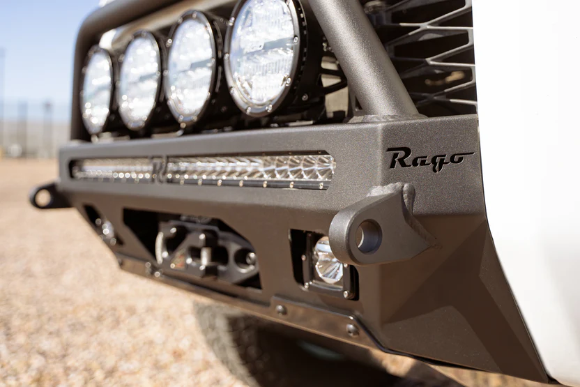 Rago Fabrication 2014-2024 Toyota 4Runner Center Mount Winch Front Bumper with Top Hoop