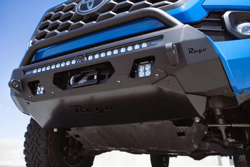 Rago Fabrication 2016-2023 Toyota Tacoma Center Mount Winch Front Bumper w/ Top Hoop