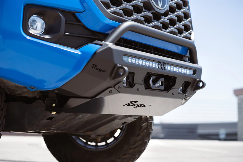 Rago Fabrication 2016-2023 Toyota Tacoma Center Mount Winch Front Bumper w/ Top Hoop