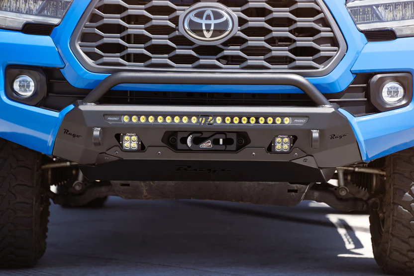 Rago Fabrication 2016-2023 Toyota Tacoma Center Mount Winch Front Bumper w/ Top Hoop