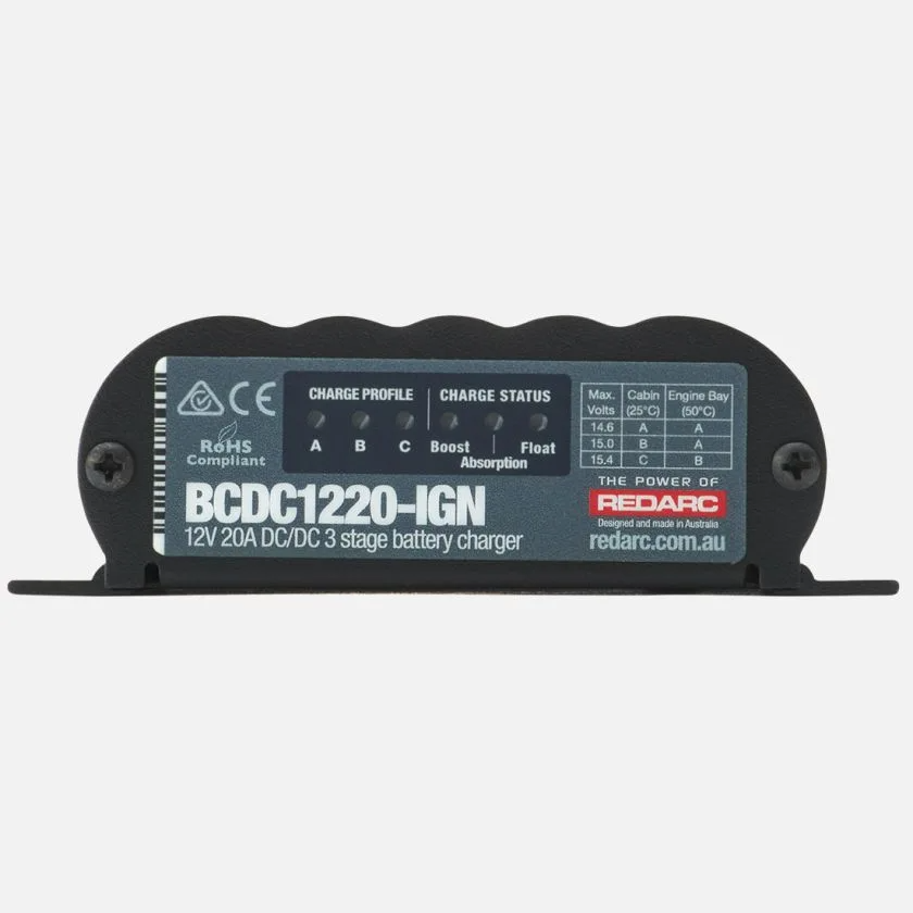 Redarc 20A In-Vehicle DC Battery Charger (Ignition Control)