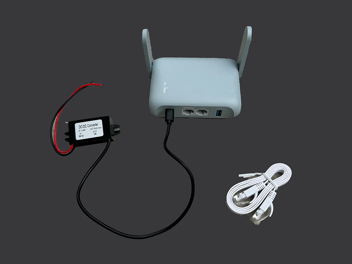 TRIO Flatmount High Performance 12V Conversion Box For Aftermarket Router