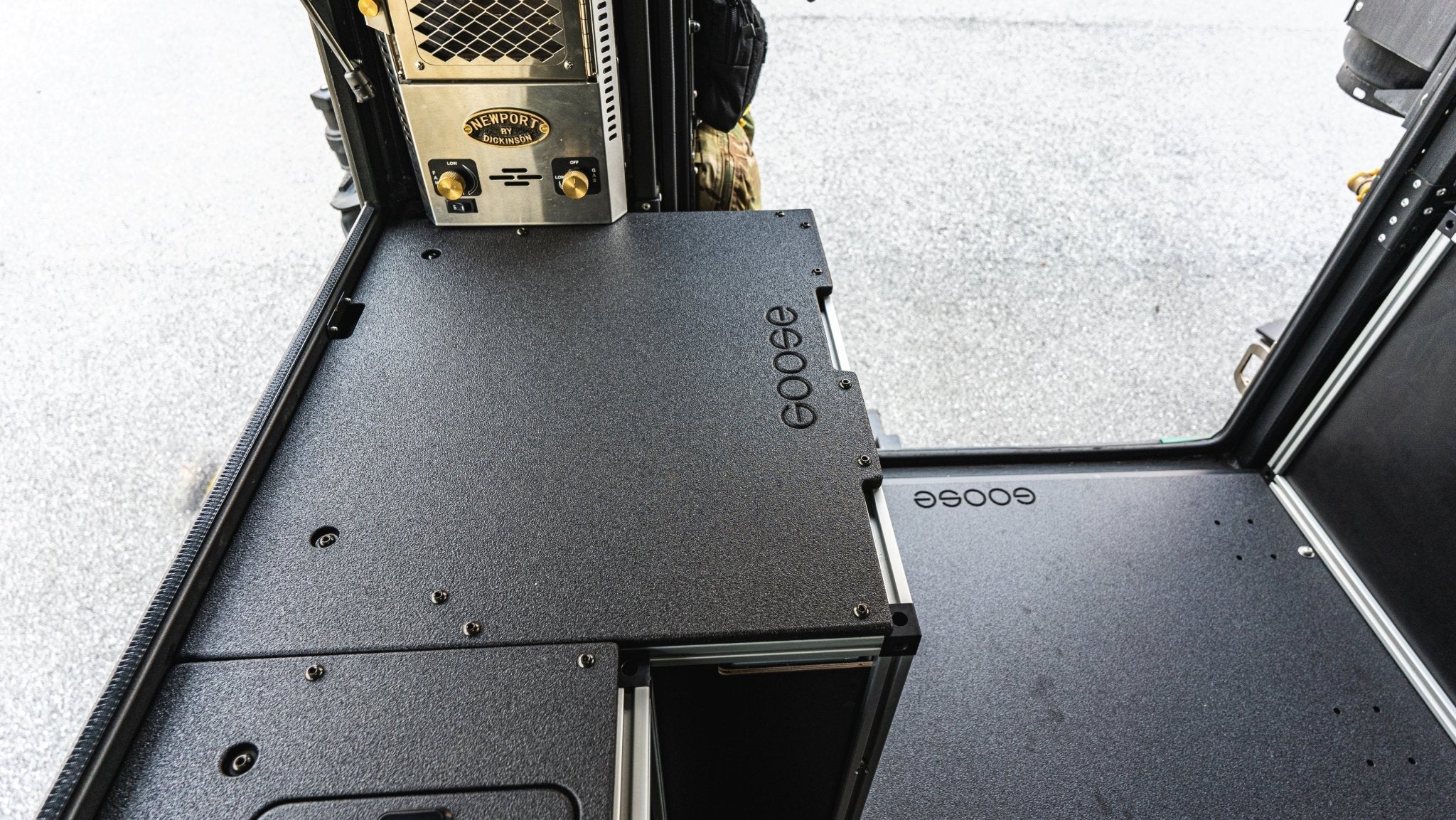 Goose Gear Alu-Cab Canopy Camper V2 - Chevy Colorado/GMC Canyon 2015-Present 2nd Gen. - Rear Double Drawer Module - 5' Bed