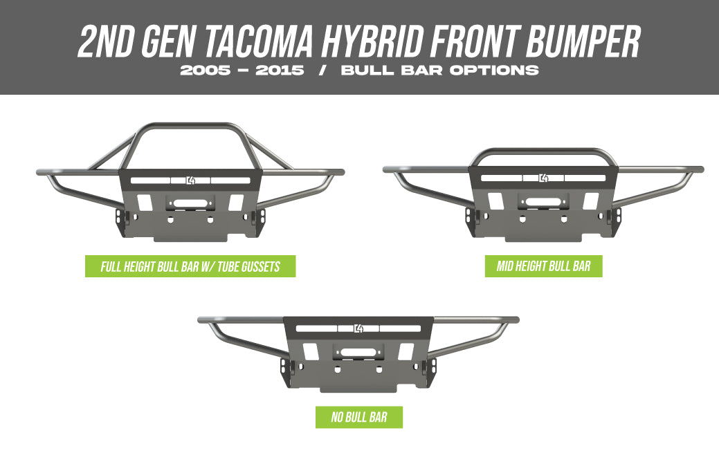 C4 Fabrication C4-T2-12/15-HYBRIDFRONTBUMPER-MIDHEIGHT-WIDE
